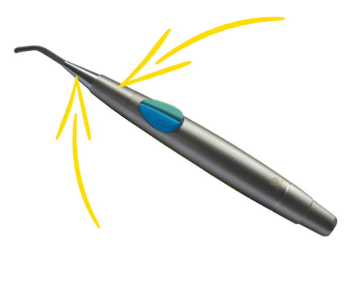Metal nozzle straight with nut 3F- syringe FARO SYR